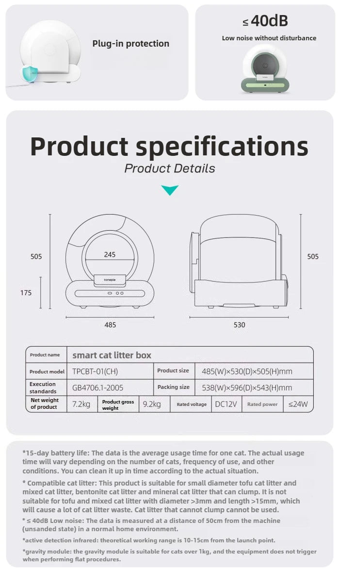 Lettiera Automatica   - Smart Cat Litter Box